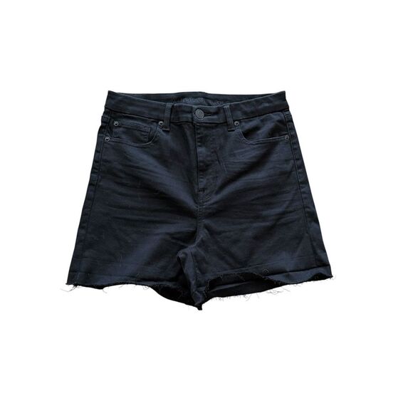 American Eagle Outfitters Pants - American Eagle Curvy Hi-Rise Shortie Black Denim Shorts Size 12